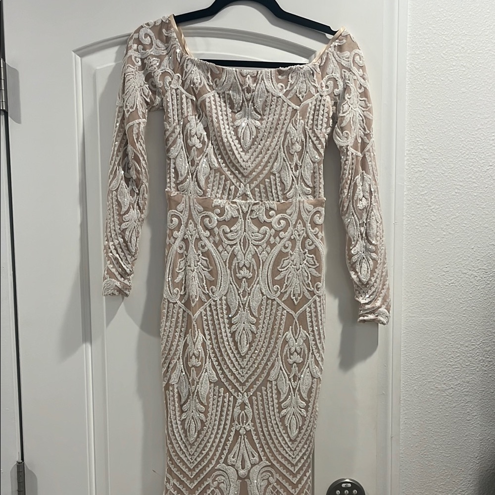 Elegant Cream Lace Dress